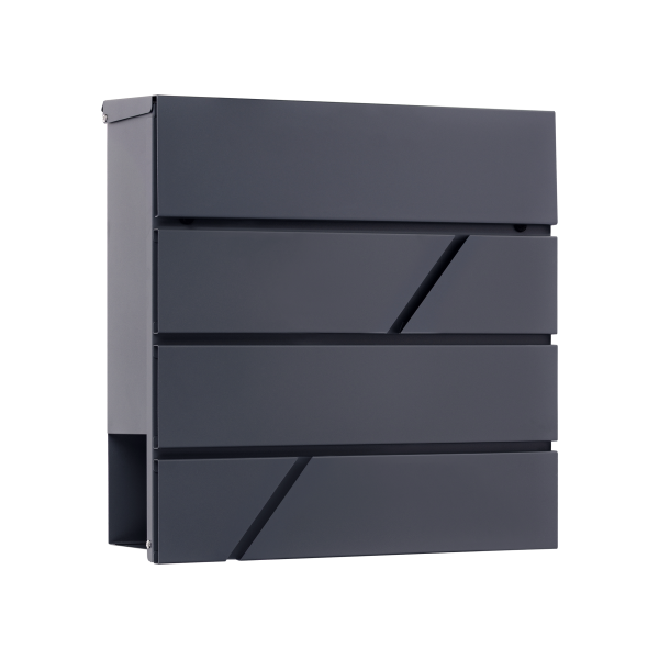 PALAWAN mailbox with newspaper holder, anthracite PALAWAN mailbox with newspaper holder, anthracite